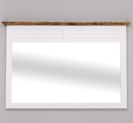 Oglinda lata cu design Shutter de la Rustic Butique - PS725 - Culoare Corp_P004 - Culoare Cornisa_P064 - DUBLU COLOR