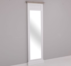 Oglinda inalta cu design Shutter de la Rustic Butique - PS724 - Culoare Corp_P004 - Culoare Cornisa_P067 - DUBLU COLOR