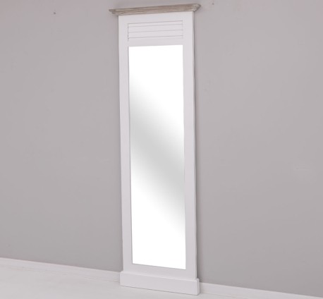 Oglinda inalta cu design Shutter de la Rustic Butique - PS724 - Culoare Corp_P004 - Culoare Cornisa_P067 - DUBLU COLOR