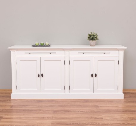 Biblioteca cu 4 usi, cu dim. 200x40x90 MDF de la Rustic Butique MPS004BAS - Culoare_P039A - VOPSIT ANTICHIZAT