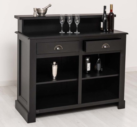 Bar cu 2 sertare, 2 compartimente deschise de la Rustic Butique PS577 - Culoare_P003 - VOPSIT