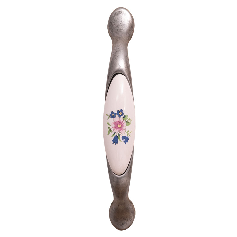 Porcelain handle blue flower ZM